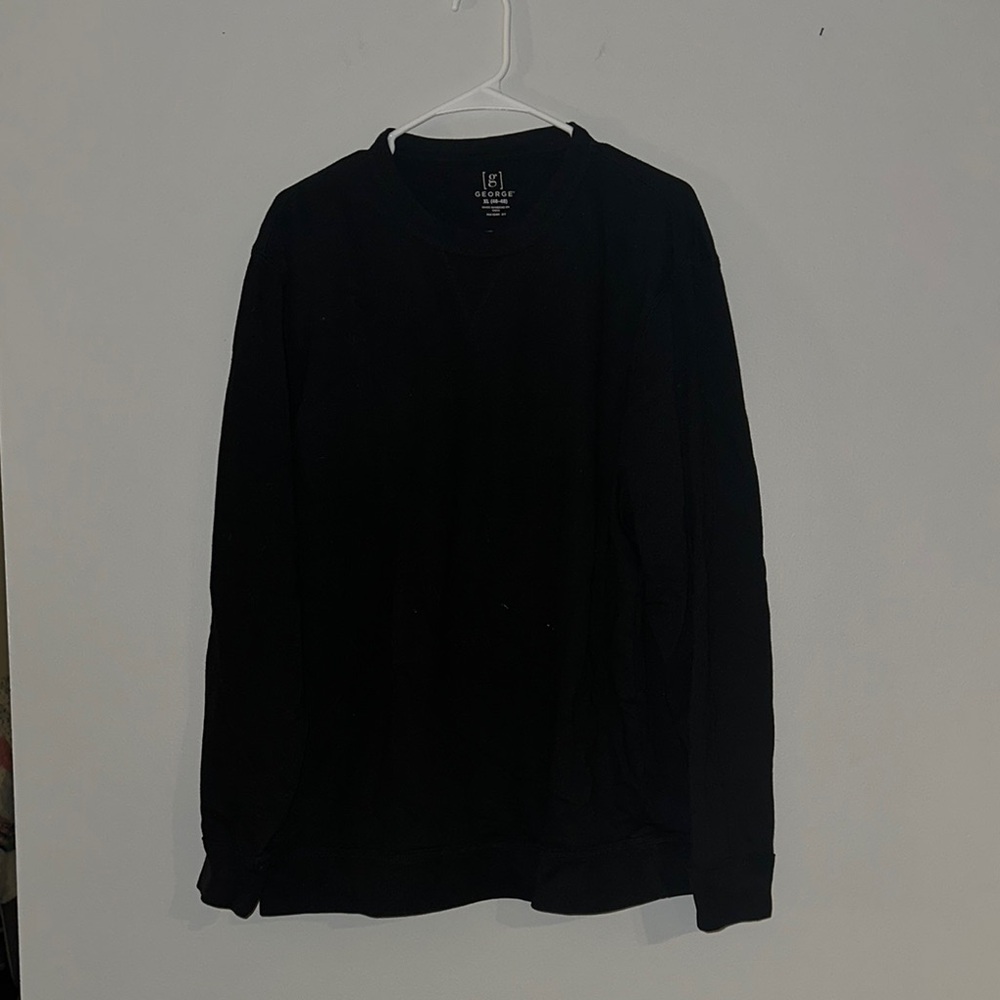 George Men's Black Crewneck Sweater